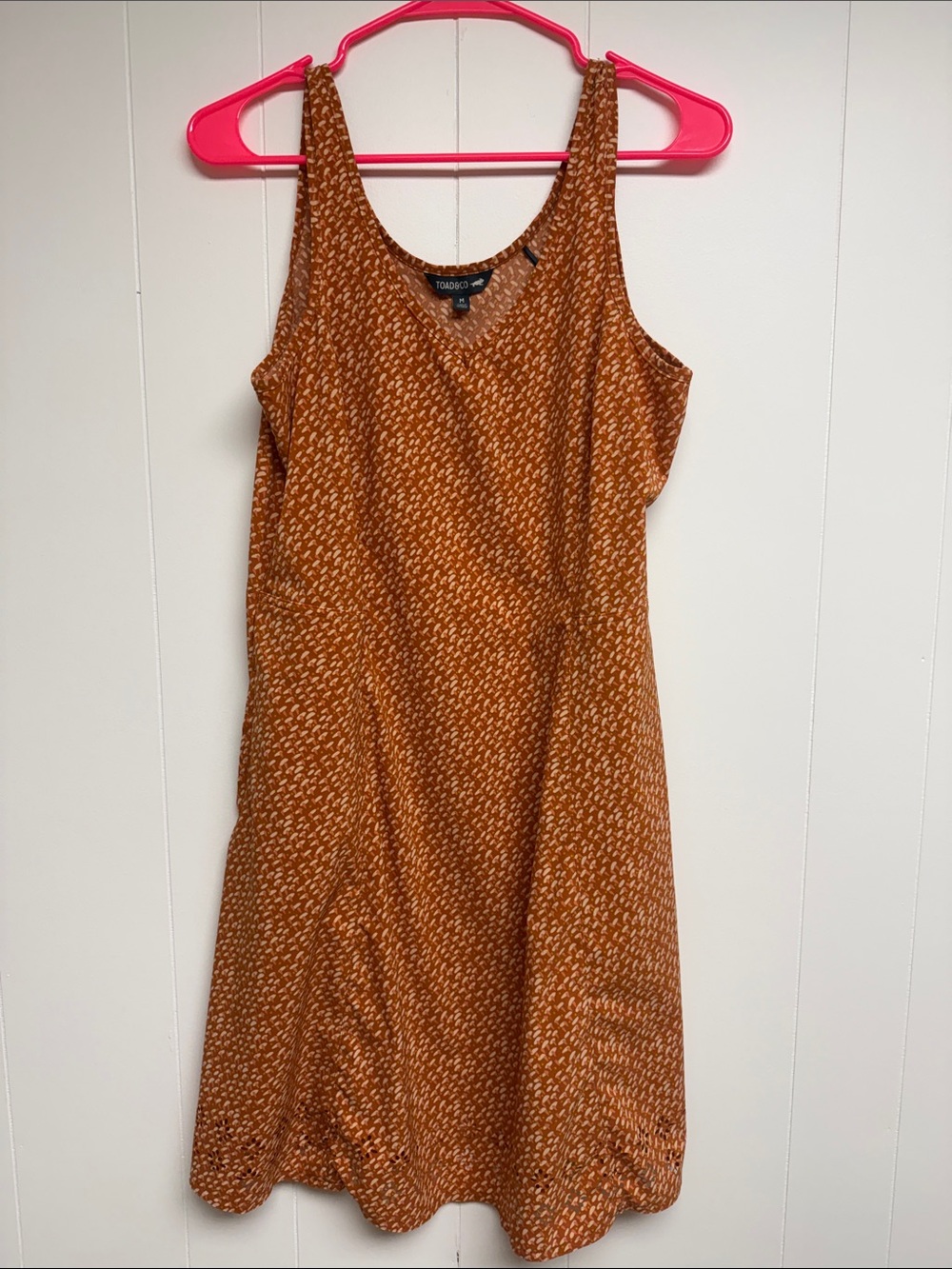 Toad&Co Rust Printed Sleeveless A-Line Dress